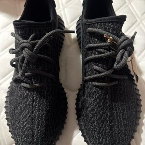 adidas Men's Black Knit Lace-Up Sneakers Yeezy pirate 350